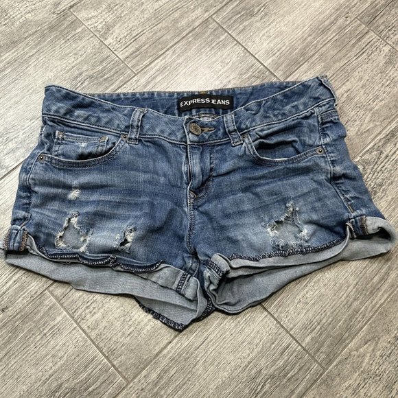 Express Other - Express Jeans Women Shorts Size‎ 2 Blue